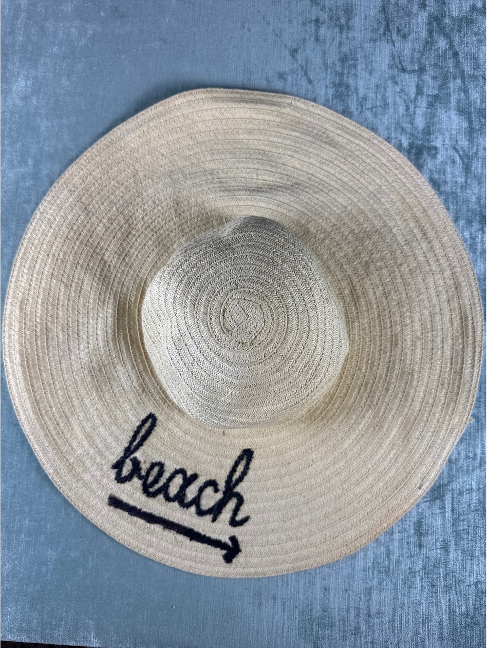 Saks Fifth Avenue Beach Wide Brim Paper Sun Hat
